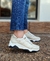 Zapatillas MAGGY de Cuero c/Plantilla Anatómica de LATEX forrada en cuero. Color TIZA Linea 24hs. Comodidad.(536) - tienda online