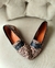 Mocasines Simona color Print/negro de cuero. - comprar online
