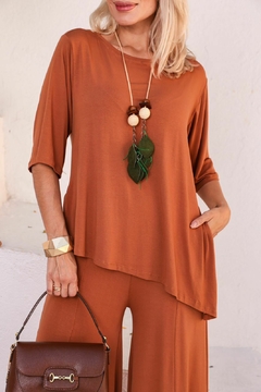 Conjunto pantalona Viscolycra único (38 ao 46) caramelo - comprar online