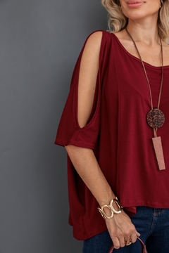 Blusa Elisa Viscolycra único (38 ao 48) marsala - comprar online