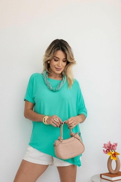 Blusa Renata ,Viscolycra único (38 ao 48)verde tifanny na internet