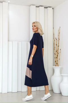 Vestido decote V,Viscolycra único (38 ao 46) cor da foto - comprar online