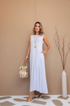 Vestido Alice amplo ,Viscolycra único veste (38 ao 48) Branco - comprar online