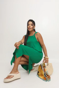Vestido Mid fivela ,Viscolycra único (38 ao 44) verde bandeira - comprar online