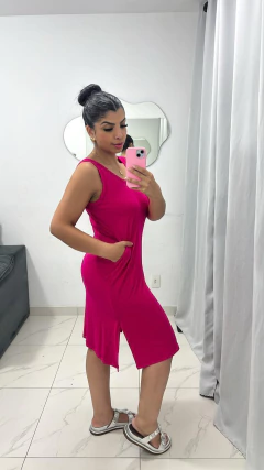 Vestido Regata ,Viscolycra único (38 ao 44) Pink na internet