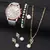 Relógio Feminino com Pulseira de Couro Moda Roma Dial Kit com 3 ou 5 pçs/ Relógio de Pulso - Pulseira - Colar - Par de Brincos - loja online