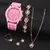 Relógio Feminino com Pulseira de Silicone Estilo Kit com 6 ou 5 pçs/ Relógio de Pulso - Pulseira - Colar - Anel - Par de Brincos - comprar online