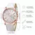 Relógio Feminino com Pulseira de Couro Moda Roma Dial Kit com 3 ou 5 pçs/ Relógio de Pulso - Pulseira - Colar - Par de Brincos na internet
