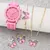Relógio Feminino com Pulseira de Silicone Estilo Kit com 6 ou 5 pçs/ Relógio de Pulso - Pulseira - Colar - Anel - Par de Brincos na internet