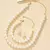 Imagem do Conjunto de SemiJoias com Pérola , Brincos e Pulseira Elegância e Sofisticação Branco