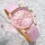Relógio Feminino com Pulseira de Couro Moda Strass Kit com 6 ou 5 pçs/ Relógio de Pulso - Pulseira - Colar - Anel - Par de Brincos