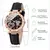 Relógio Feminino com Pulseira de Couro Moda Strass Kit com 4 pçs/ Relógio de Pulso Mais Pulseira de Brinde - Loja Distbeleza