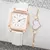Relógio Feminino com Pulseira de Couro Moda Quadrada Kit com 2 ou 4 pçs/ Relógio de Pulso Mais Pulseira de Brinde