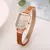 Relógio Feminino com Pulseira De Malha De Aço Design Quadrado Moderno de Quartzo, Elegância e Sofisticação - Loja Distbeleza