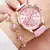 Relógio Feminino com Pulseira de Couro Moda Strass Kit com 6 ou 5 pçs/ Relógio de Pulso - Pulseira - Colar - Anel - Par de Brincos