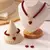 Conjunto de SemiJoias com Pérola e Pingente em Forma de Coração, Colar, Brincos e Pulseira Elegância e Sofisticação Branco - loja online