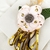 Hair Clips Flor Nude com Miolo em Strass e Penas Marfim - comprar online