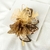 Hair Clips Flor Dourada com Penas e Detalhes em Ouro Velho