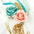 Tiara Mix de Flores com Penas e Detalhes Dourados com Tassel de Paete - comprar online