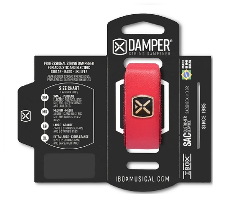 Damper Ibox Abafador de Cordas DSSM04 Supreme Pequeno Vermelho