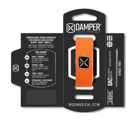 Damper Ibox Abafador de Cordas DTMD23 Premium Médio Laranja