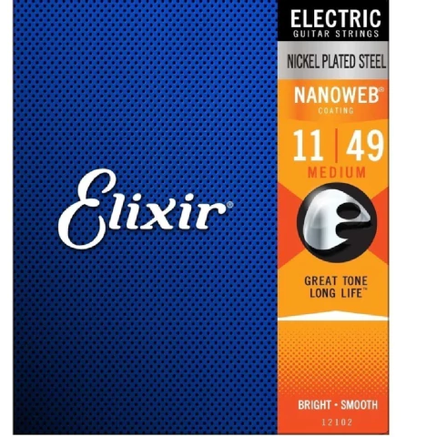 Encordoamento Elixir 011 Guitarra Medium Nanoweb - comprar online