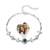 Pulseira de foto círculo personalizada