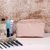 Bolsa cosméticos para viagem com grande capacidade em Couro Legítimo - Frete Grátis