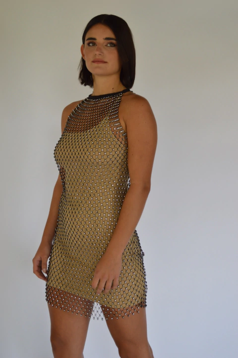 Vestido de apliques