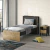 Cama Black con Cabecera de Estantes - comprar online
