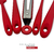 Conjunto 5 Peças Espátulas E Pegador Em Silicone Vermelho - WD - loja online