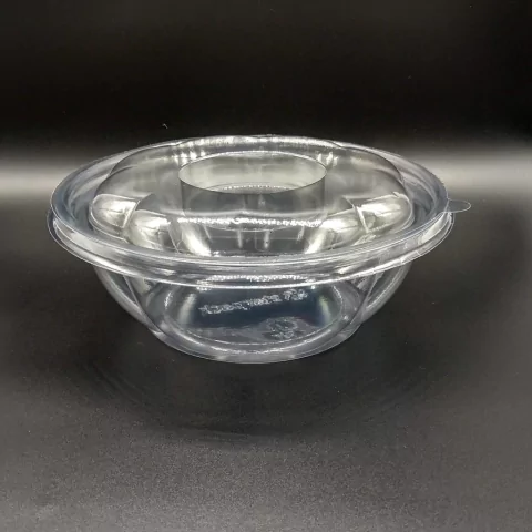 Tigela Saladeira 750ml Com Tampa Molheira - STARPACK PET75