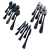 Conjunto Talheres de Luxo Black Inox Faqueiro Preto 24 Peças - WD - loja online