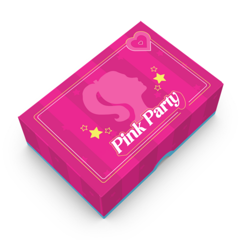 10un Caixa 6 Doces Pink Party Cod 4619 - Ideia Embalagens Caixa de Doces Barbie