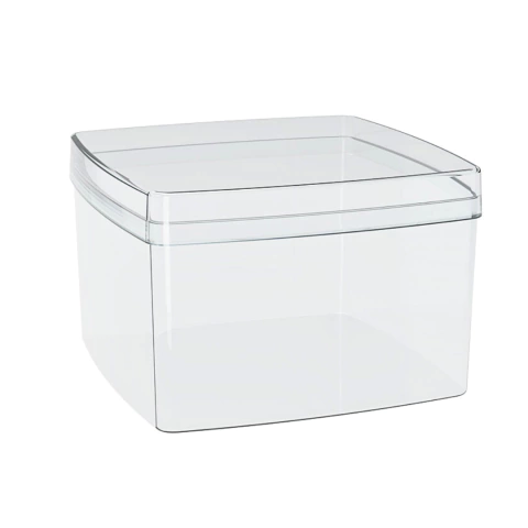 Nova Cake Box Quadrada 1600ml Tampa Alta Cristal