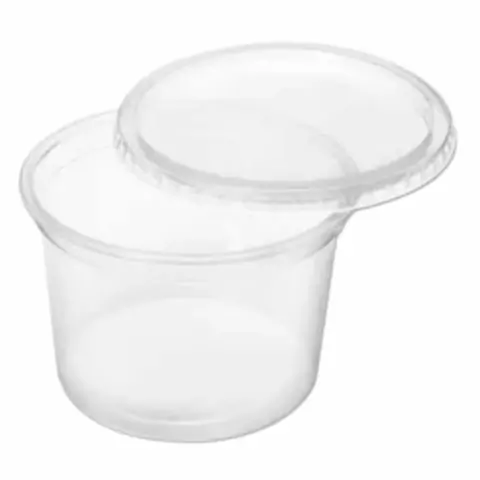 25un Pote Plástico Pp 250ml Com Tampa Para Freezer E Microondas - Plaszom