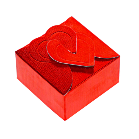 10un Caixa Coração Vermelha 4 Doces 4942 - Ideia Embalagens - para lembrancinhas de casamento, dia das mães e dia dos namorados