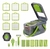 Conjunto Cortador e Ralador Multifuncional Manual 16 Peças - Cinza com Verde - WD