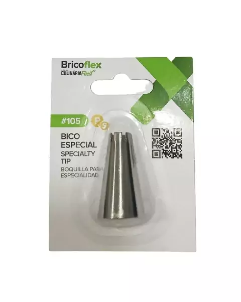 Bico De Confeitar Bricoflex Inox 304 Pequeno Especial #105
