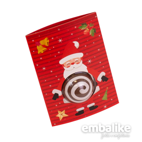 Caixa Display Com 12un Cartão Blister de Natal Papai Noel - 4569 IDEIA