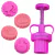 Kit Ejetor Max Bonequinha da Barbie Carimbos Rosa Pink Glitter - BlueStar Lançamento na Embalike