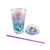 Copo Bolha Acrílico 500ml Com Canudo Astronauta Brilhante - WD - comprar online