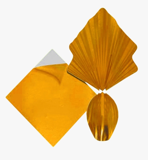 Kit 25 Embalagens Envelope Celofane para Ovo de Páscoa Coração de Chocolate 35x35cm Ouro, Verm ou Transp