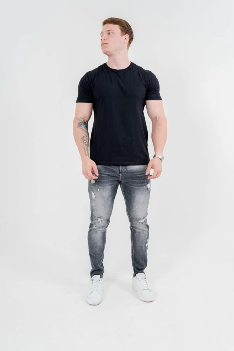Calça Skinny Destroyed C/Pig. - comprar online