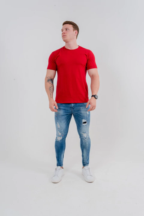 Calça Skinny Destroyed C/Patch - comprar online