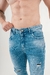 Calça Skinny Destroyed Escura - Caunt Jeans