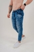 Calça Slim Fit Jeans Escura - loja online