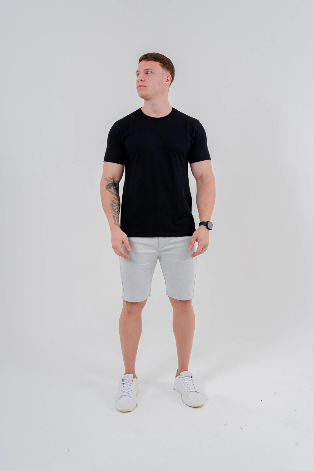 Bermuda Alfaiataria Cinza PT