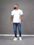 Calça Slim Fit Jeans Casual Escura - loja online