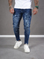 Calça Slim Fit Jeans Casual Escura na internet